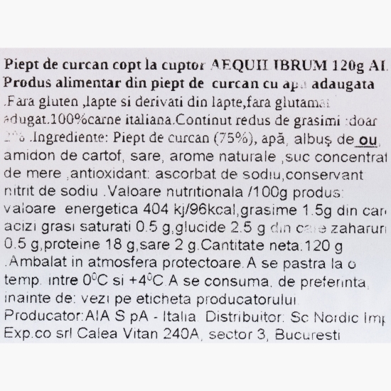 Piept de curcan feliat Aequilibrium 120g