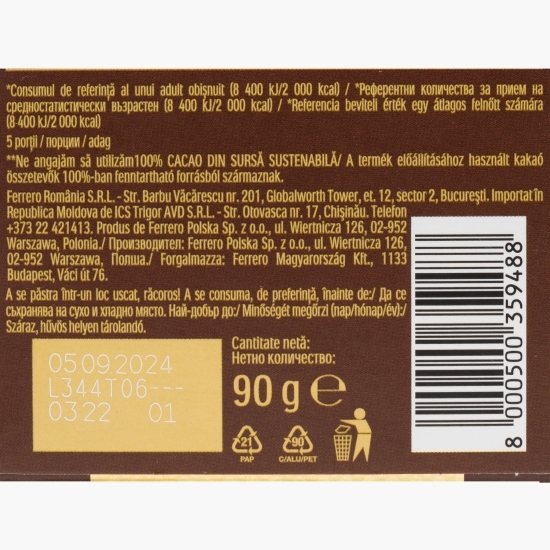 Ciocolată cu lapte și alune 90g