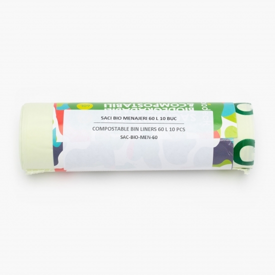 Saci menajeri bio 60l, 10 buc