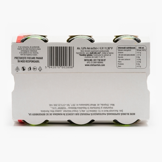 Bere blondă sticlă 6x0.33l (5+1)