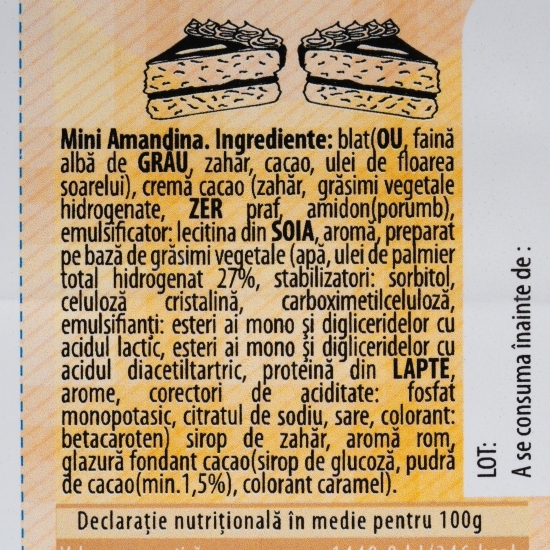 Mini amandine, 4 buc, 200g