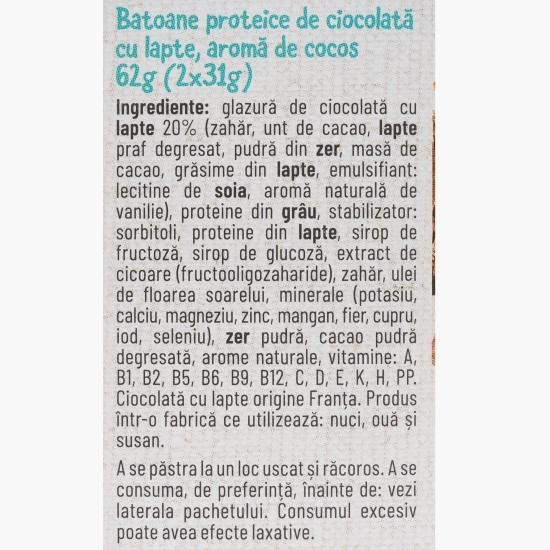 Batoane de ciocolată cu cocos 62g