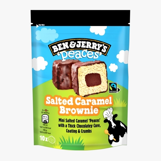 Înghețată Peaces Salted Caramel Brownie, 10 bucăți, 160ml (150g)