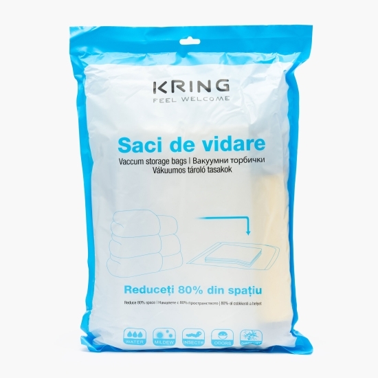 Set saci vidare + pompă, transparent, 6 buc