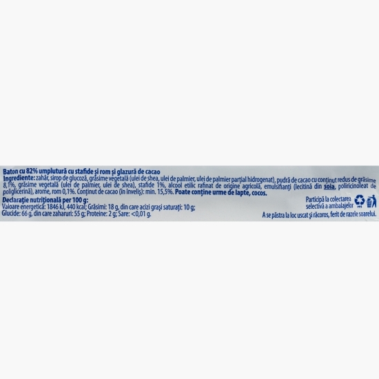 Baton de ciocolată cu stafide și rom 45g