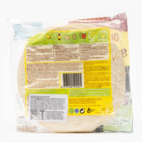 Tortillas din făină de grâu 8 buc 326g