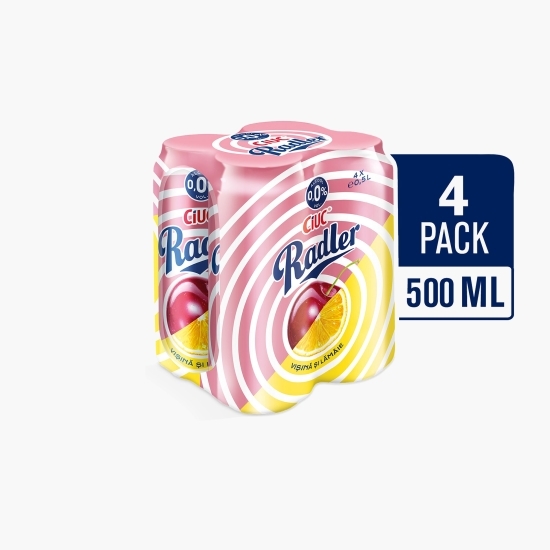Bere cu gust de vișine și lămâie cu 0% alc. doză 4x0.5l