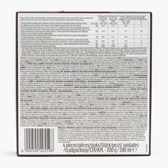 Înghețată de cacao, cu sos de cacao și înveliș de ciocolată amăruie, 4x70ml (4x50g)