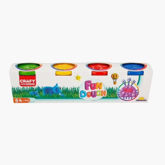 Set plastelină 4 culori, 3+ ani
