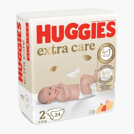 Scutece Extra Care, mărimea 2, Convi, 3-6 kg, 24 buc,