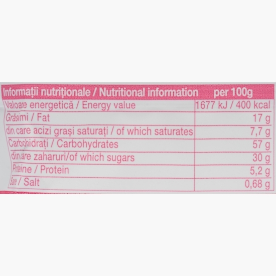 Prajitura casei cu zmeură și cremă de ciocolată 55g