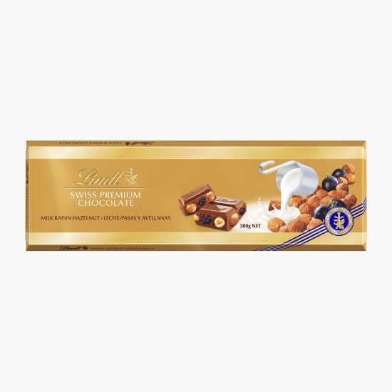 Ciocolată cu lapte, stafide și alune de pădure 300g
