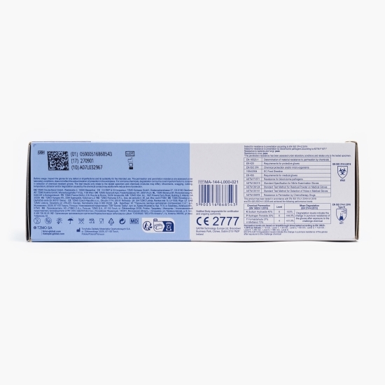Mănuși nesterile nepudrate, violet, L, 100 buc