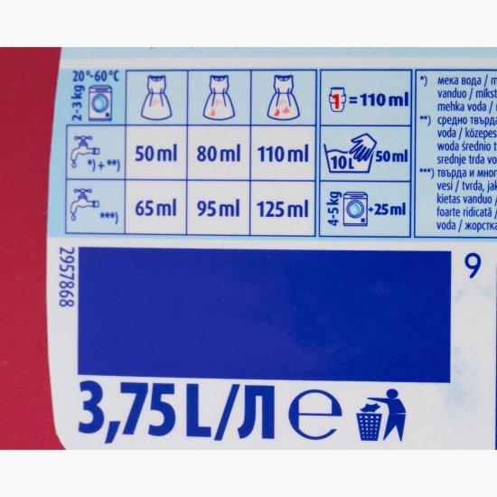 Detergent de rufe lichid Renew Color, 75 spălări, 3.75l