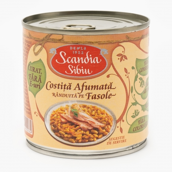 Costiță afumată rânduită pe fasole 400g