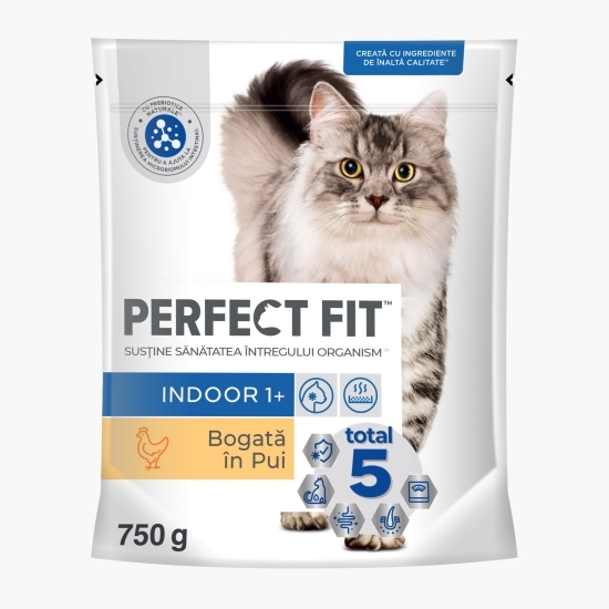 Hrană uscată pentru pisici de interior adulte, 750g, cu pui