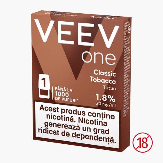 Capsulă pentru țigară electronică Classic Tobacco 1.8%, 20mg/ml nicotină, 1000 puffs