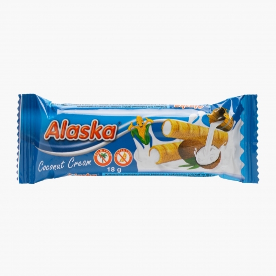 Rulouri din porumb fără gluten umplute cu cremă de cocos 18g 