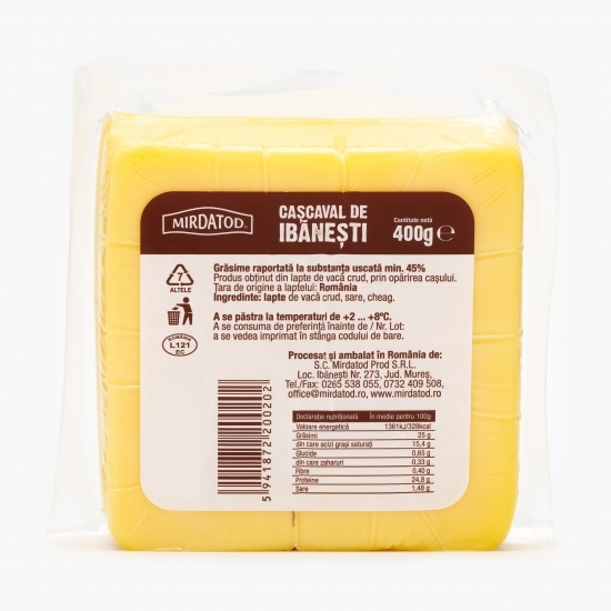 Cașcaval de Ibănești (dreptunghiular) 400g