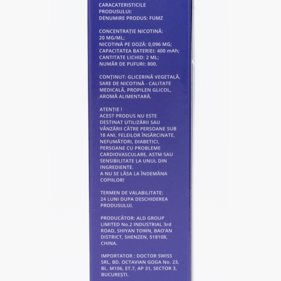 Țigară electronică Coacăze cu nicotină 2mg/ml, 800 puffs