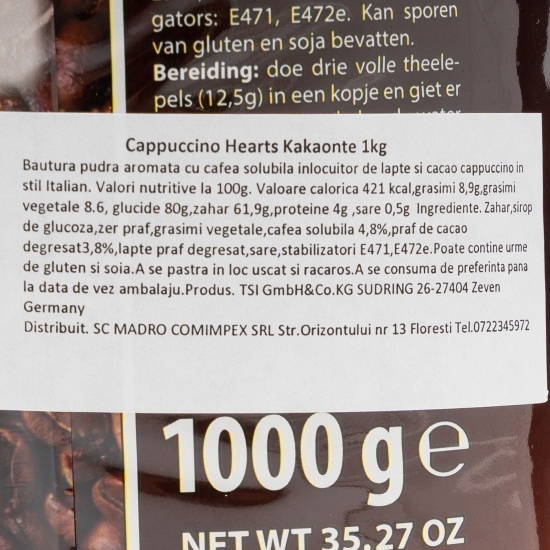 Cappuccino 1kg, cafea instant 