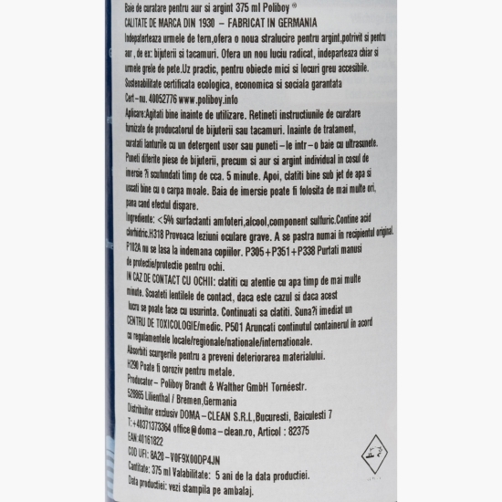 Baie de curățare pentru aur și argint, 0.375l