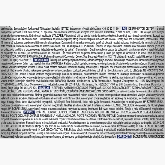 Granule pentru desfundarea țevilor cu apă caldă 60g