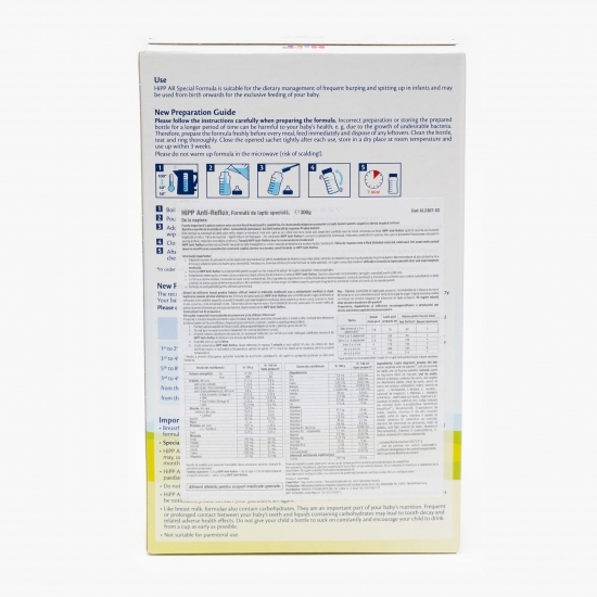 Formulă de lapte praf specială, Anti-Reflux AR, +0 luni, 300g