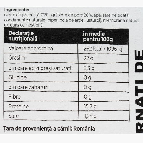 Cârnați de prepeliță 300g