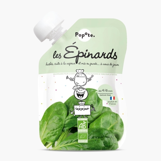 Piure eco cu 39% spanac, +4/6 luni, 120g