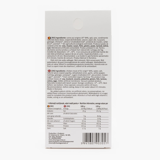 Crenvurști eco de pui 120g