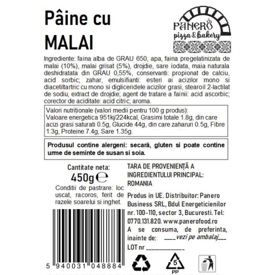 Pâine cu mălai 450g