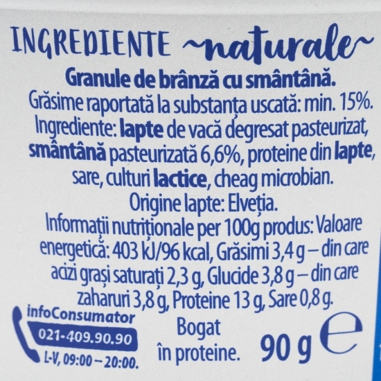 Mărgeluțe de brânză cu smântană 90g