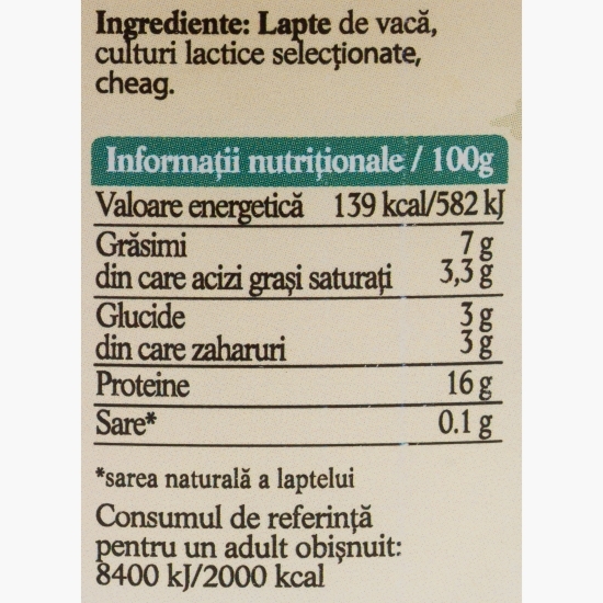 Brânză proaspătă de vacă 27% grăsime 500g