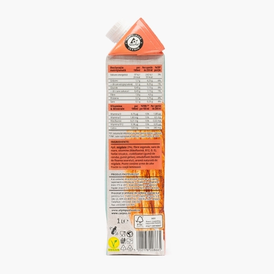 Băutură vegetală din migdale Carpos, fără zahăr 1l