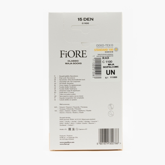 Șosete fine scurte Maja 15den Negru set 2 perechi