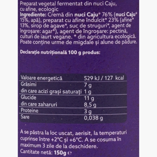 Produs fermentat Joyurt din caju cu afine eco 150g