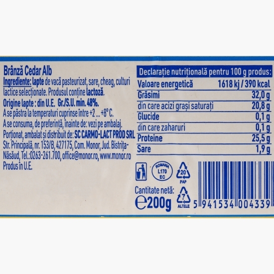 Brânză Cedar alb 200g             