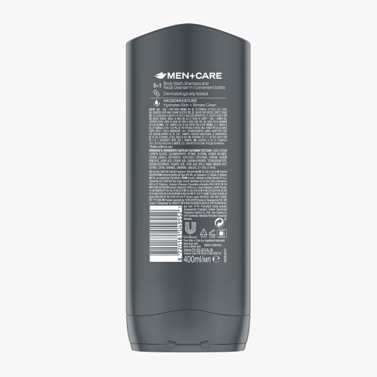Șampon și gel de duș pentru bărbați Men+Care Sport 3în1 Endurance 400ml