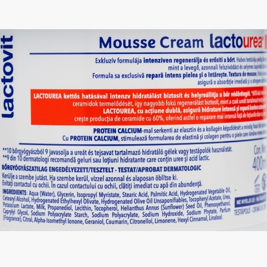 Cremă de corp mousse LactoUrea 400ml