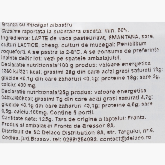 Brânză Brie au bleu 125g