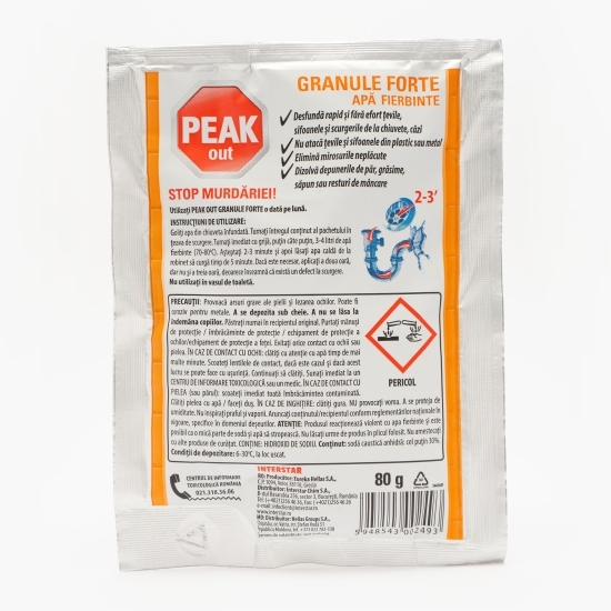 Granule Forte pentru desfundat țevi apă fierbinte 80g