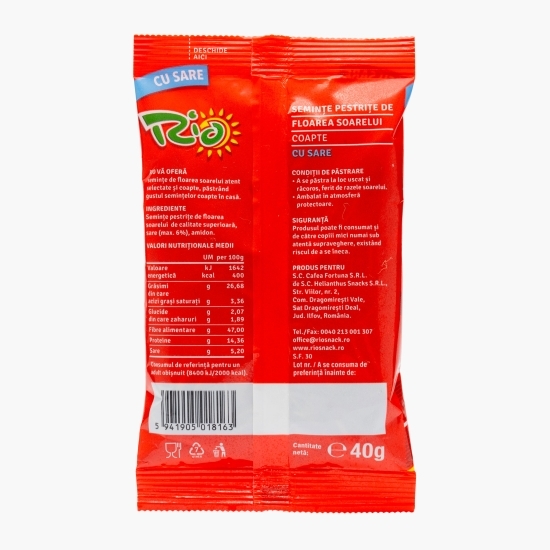 Semințe floarea-soarelui pestrițe cu sare 40g