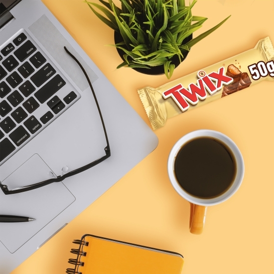 Baton cu biscuit și caramel învelit în ciocolată cu lapte 2x25g
