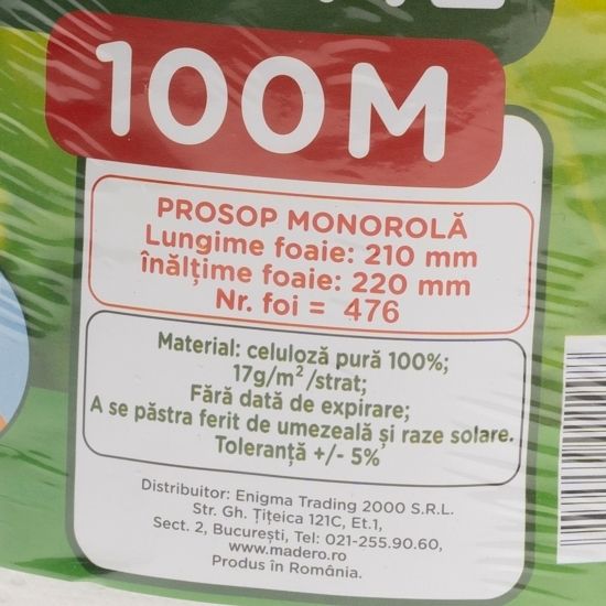 Prosop hârtie cu 2 straturi, 476 foi, 100m 