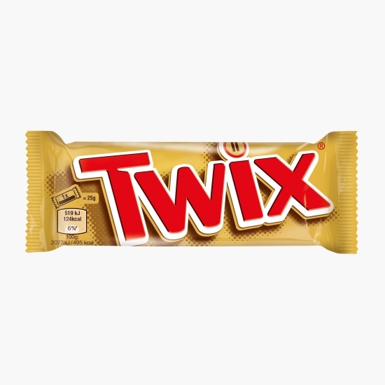 Baton cu biscuit și caramel învelit în ciocolată cu lapte 2x25g