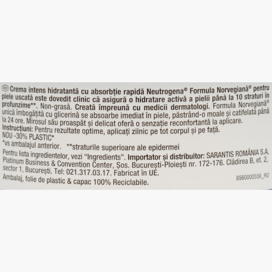 Cremă de corp intens hidratantă cu absorbție rapidă Deep Moisture 300ml