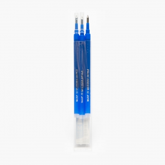 Set 3 rezerve roller Frixion Ball, 0.7 mm, vârf mediu, albastru