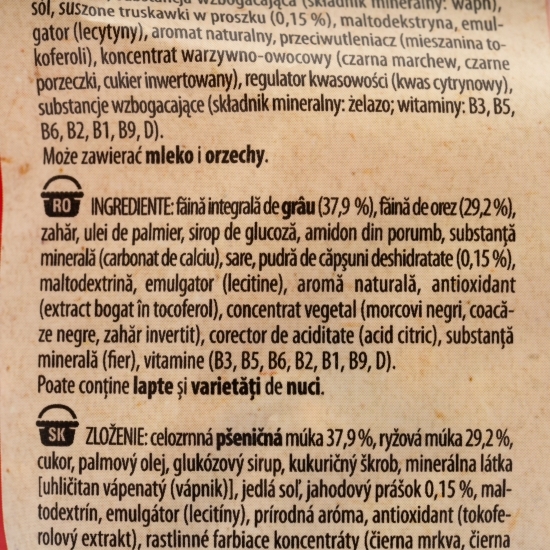 Cereale pentru mic dejun cu căpșuni 450g