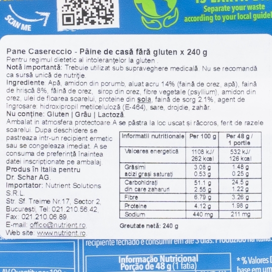 Pâine de casă fără gluten 240g 